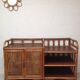 Buffet vintage cannage rotin et bois