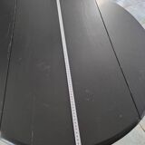 Oval gateleg table from the late 19th century, repainted in black.