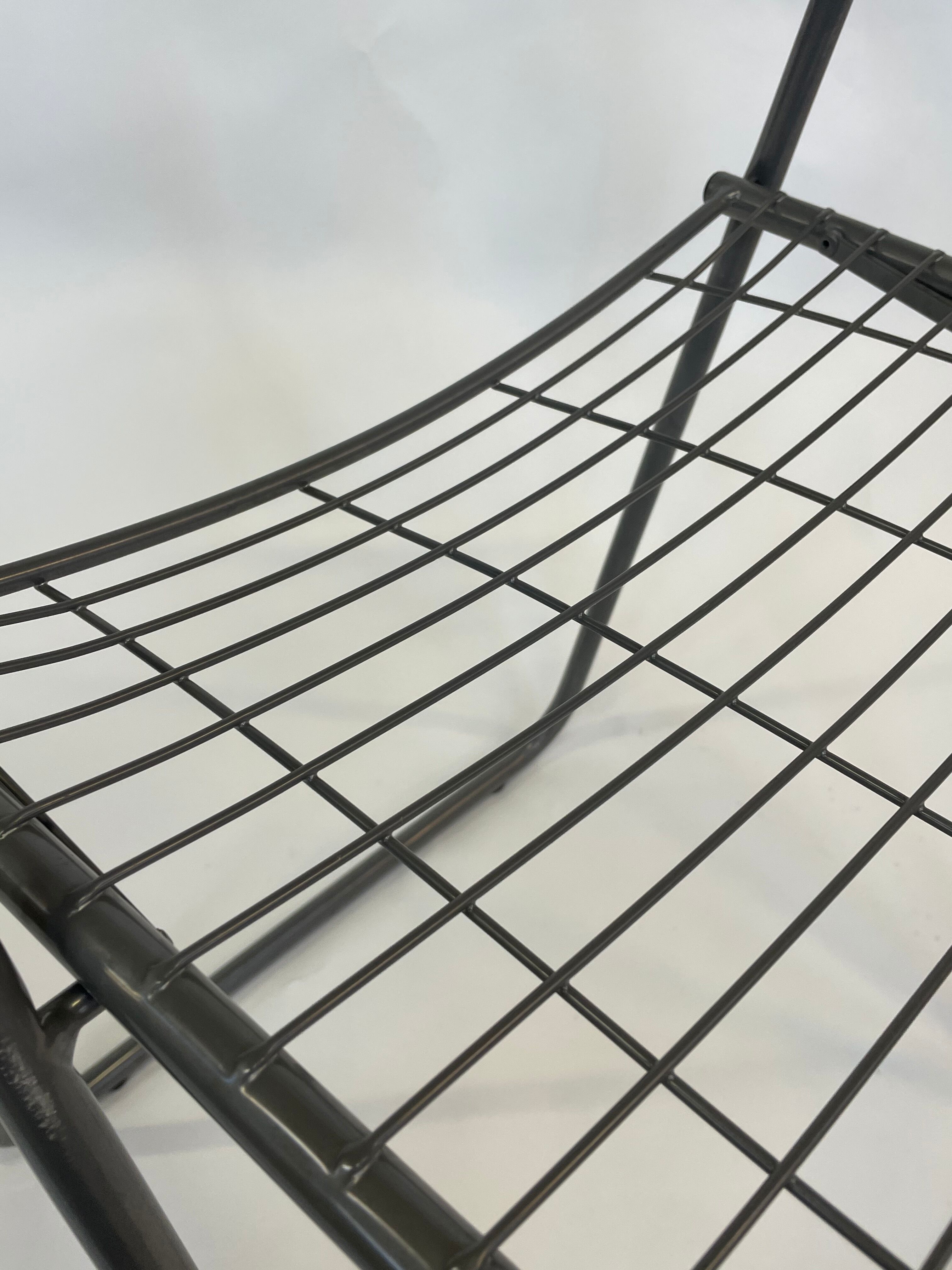 Vintage wire folding chair