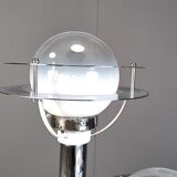 Lampadaire Space Age chromé et verre, années 1970