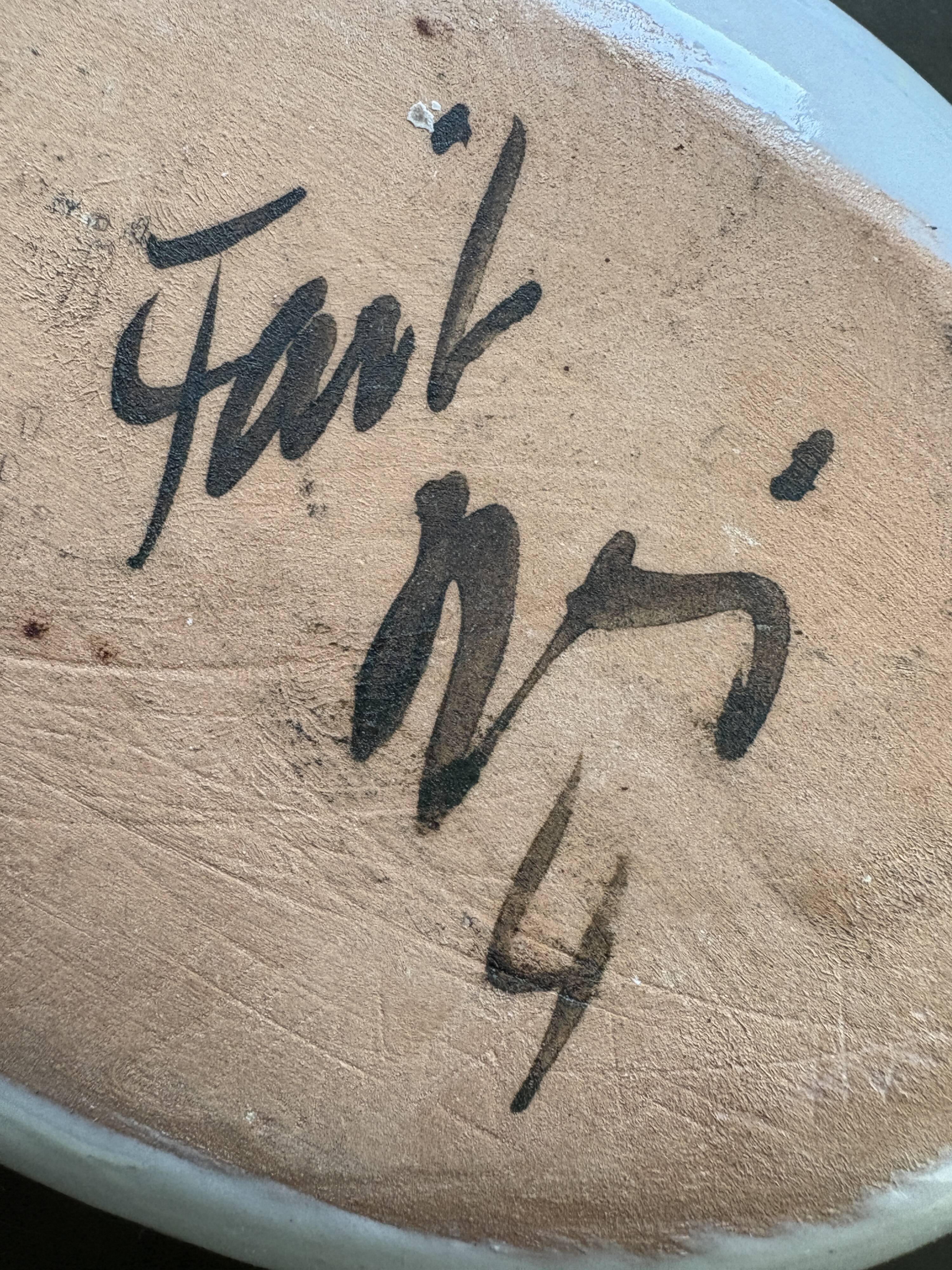 Small Vallauris dish with thistle