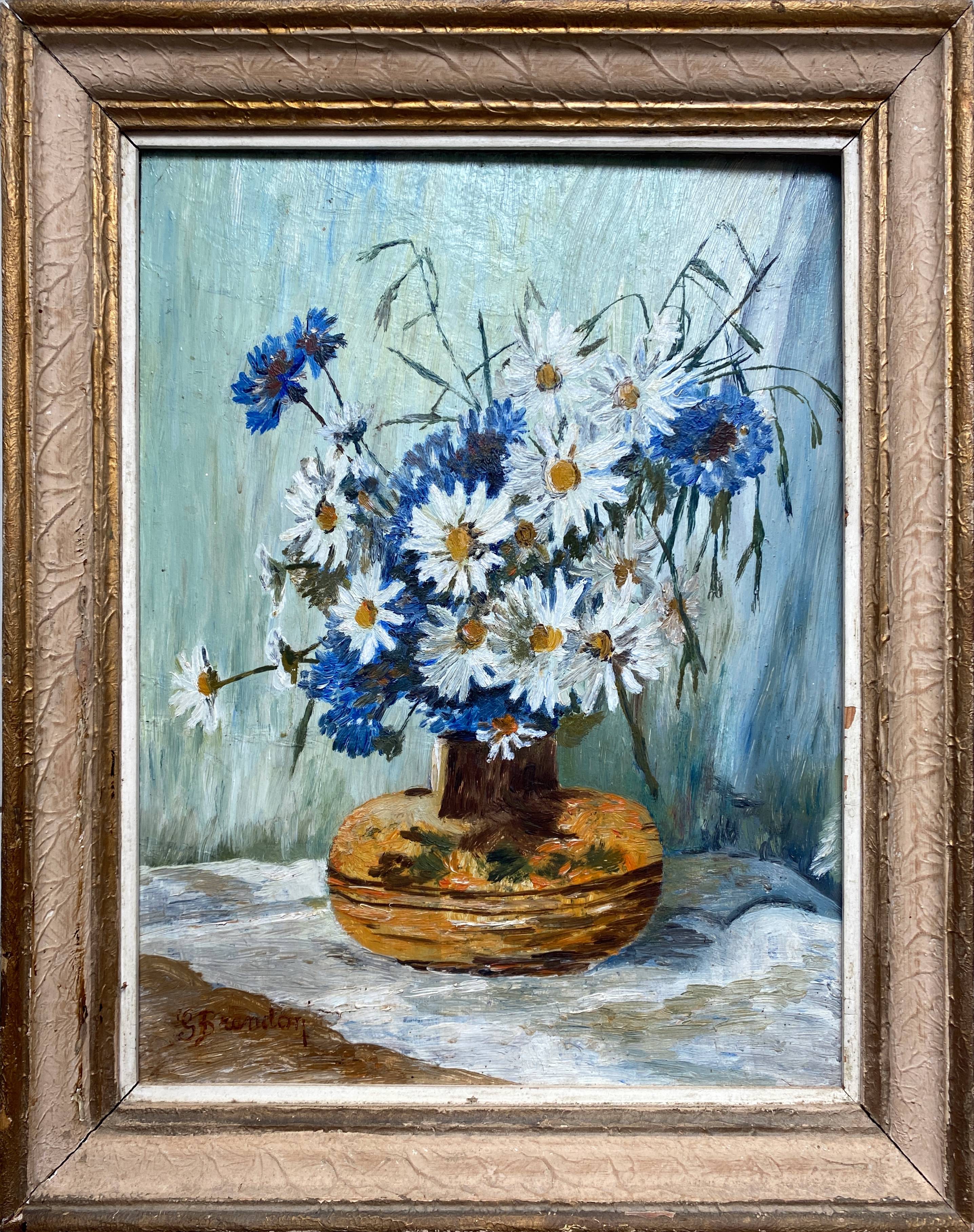 Tableau HSP "bouquet de fleurs des champs" signé G. Brindon