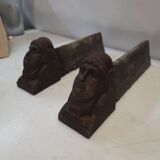 Pair of cast iron andirons