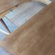 Scandinavian design teak table with extension cord