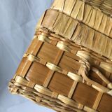 Valise vintage en rotin/osier
