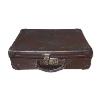 Valise vintage couleur chocolat