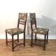 Pair of henri ii style chairs with tapestry