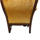 Voltaire armchair covered in velvet