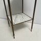 Vintage side table in white marble and brass year 60