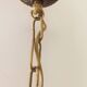Chandelier, brass suspension and white opal.