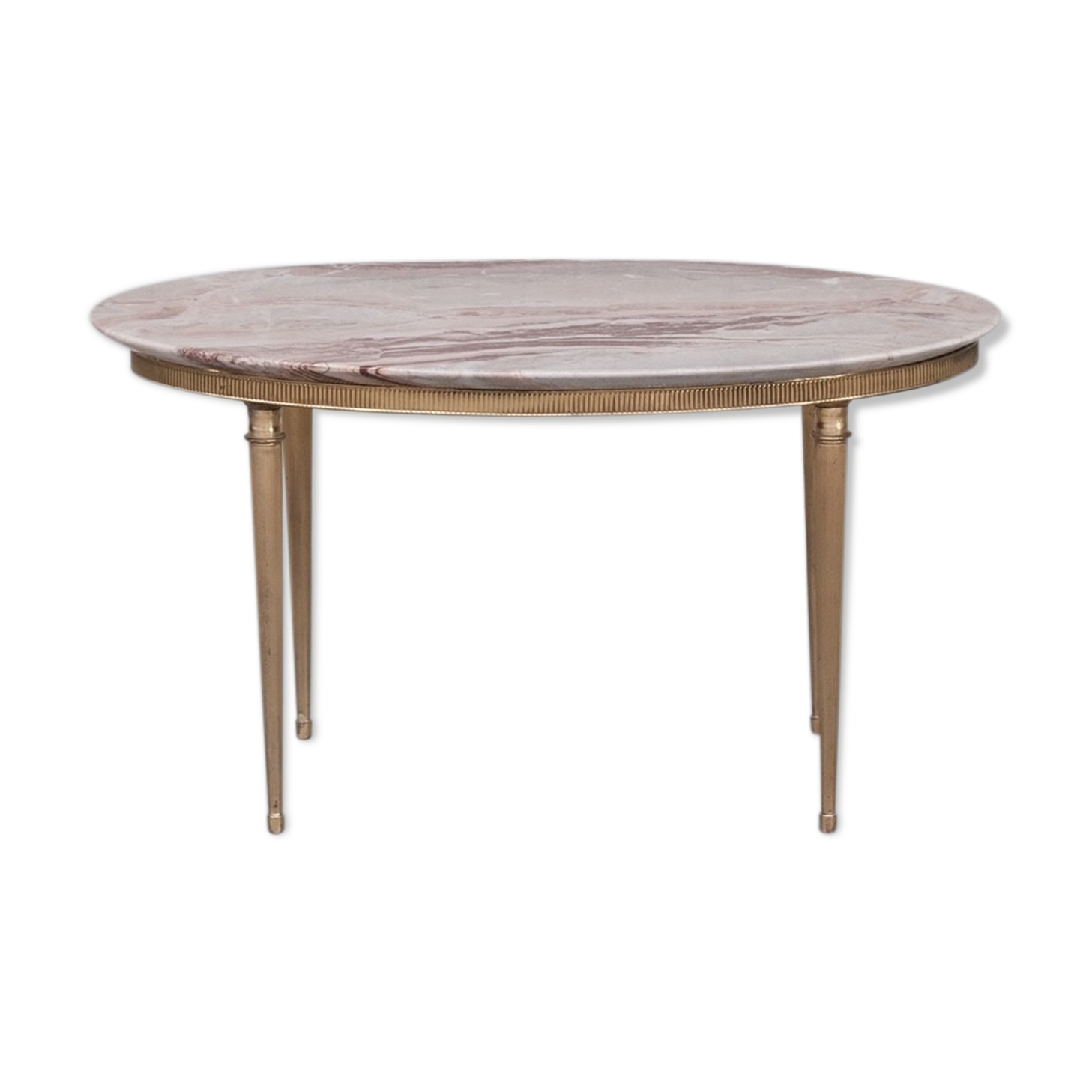 Brass and Marble Mid-Century Coffee or Side Table