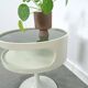 Space age design tafel Opal Möbel met rookglazen blad