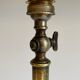 Solid brass lamp and vintage fabric
