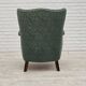 1960s, Danish armchair, green furniture velour, beech wood.