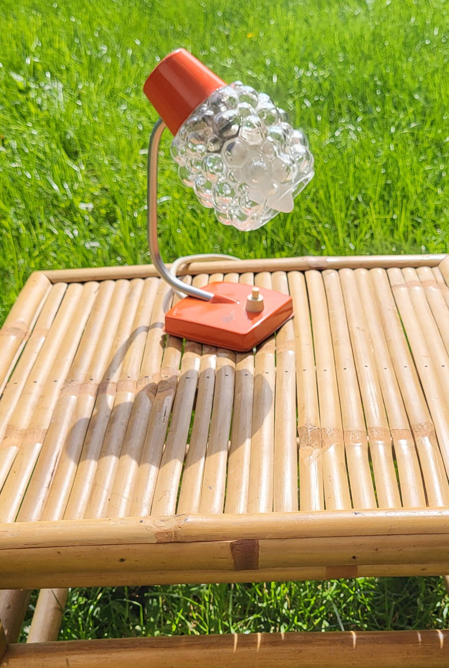 Orange pop bedside lamp 1970