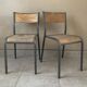 Set de 2 chaises d'école vintage Mullca 510