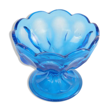 Coupe de fruits, moderne du milieu du siècle, verre pressé, Ząbkowice, Pologne, années 1950.