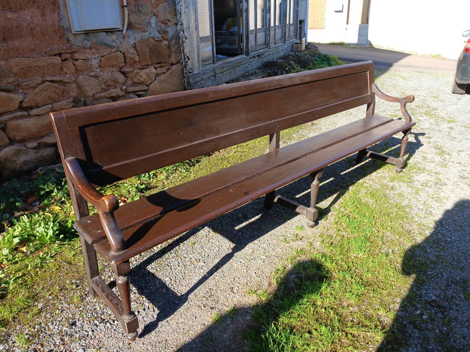 Pair of antique church pews