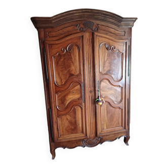 Armoire mariage charolaise massif d'époque