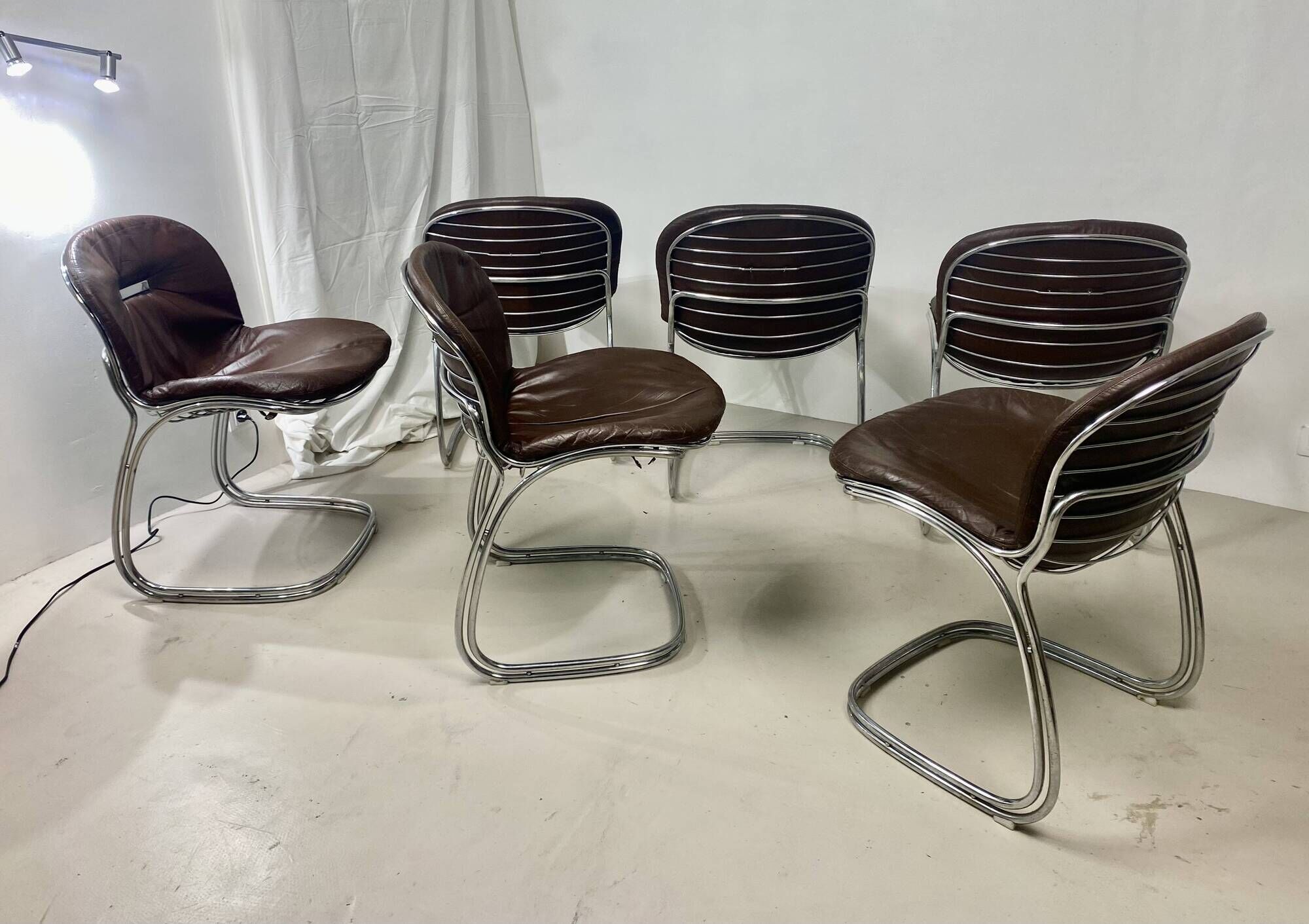 Set of six “Sabrina” chairs – Gastone Rinaldi for Rima Italy