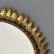 Midcentury bohemian Hollywood Regency Spanish gilt metal sun mirror, 1960s