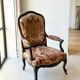 Fauteuil Louis XV Marron