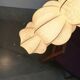 German cocoon pendant lamp from the mid-century by Friedel Wauer for Goldkant Leuchten, 1960s.