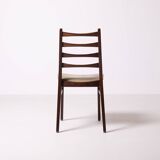 Set of 5 midcentury afromosia teak danish dining chairs, Denmark, 1960s