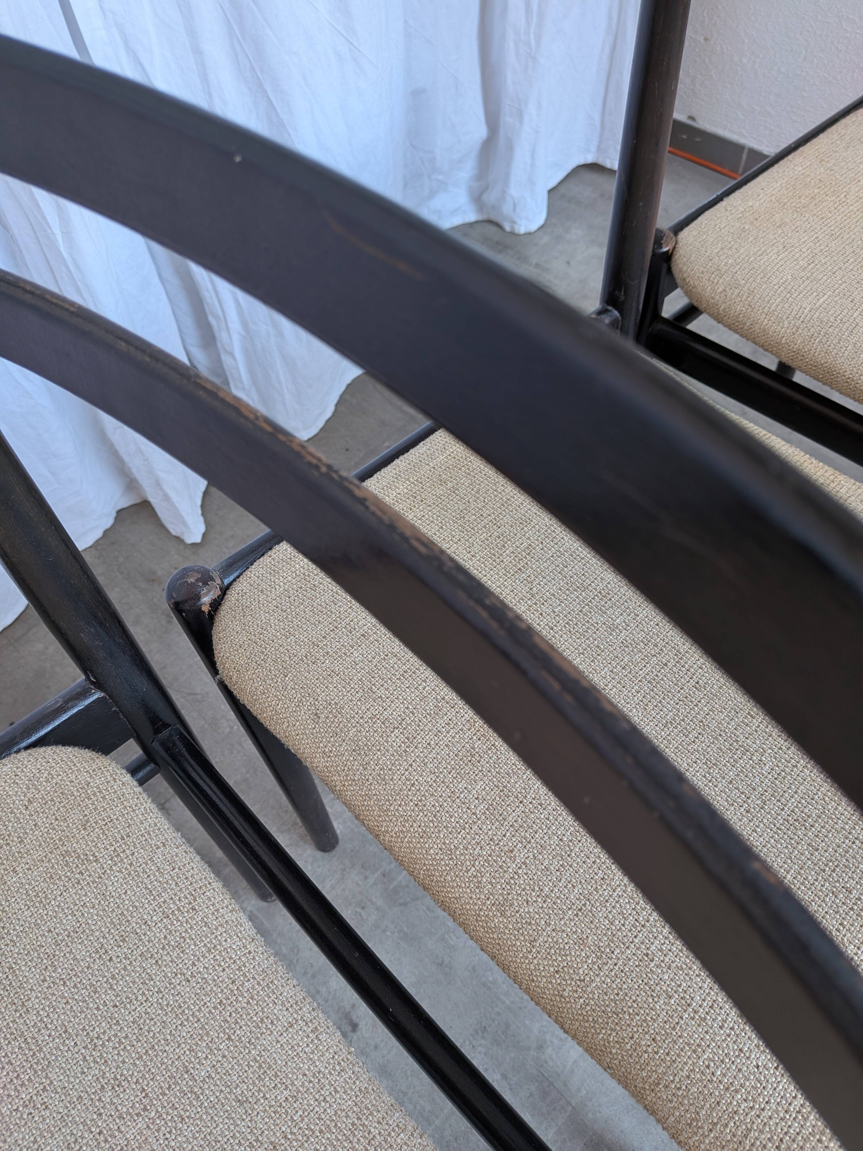 Ensemble de 6 chaises de salle à manger en bois de hêtre vintage / Style scandinave des années 50