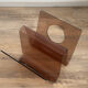 Smoked Plexiglas magazine rack by Michel Dumas
