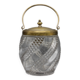 Ancien seau a biscuit 19 eme xix - baccarat modele serpentine