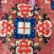 Chinese carpet antique square eliminated 66x61 cm