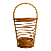 Beautiful rare Italian Mid Century modern bamboo umbrella stand in helix de