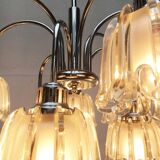 German type glass and metal chandelier 9471 by Richard Essig, 1970s.