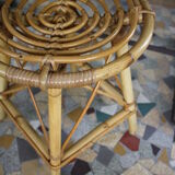 Vintage rattan stool