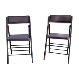 Set of 2 chairs wood folding american trump and skai