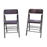 Set of 2 chairs wood folding american trump and skai