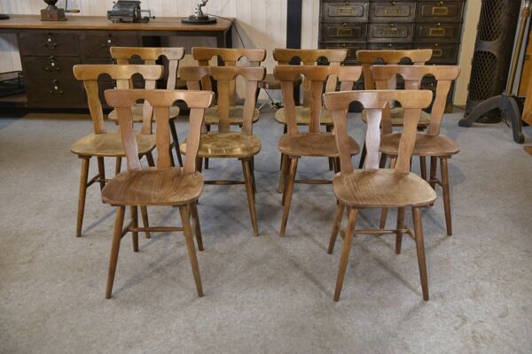 Chaise bistrot type Baumann 1960