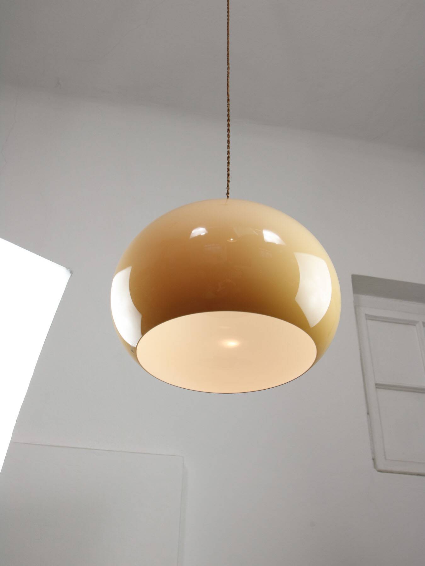 Space Age Brown Jolly Pendant Lamp from Guzzini, 1960s