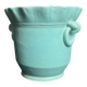 Turquoise ceramic cache pot signed Yvon Roy circa 1950