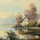 Landscape painting, oil on canvas signed L. Morin.