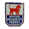 Ancienne plaque émaillée "Outillage Peugeot Frères" 35x45cm 1930