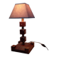 Lampe dès en bois vintage
