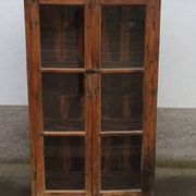 Old wooden glazed cabinet