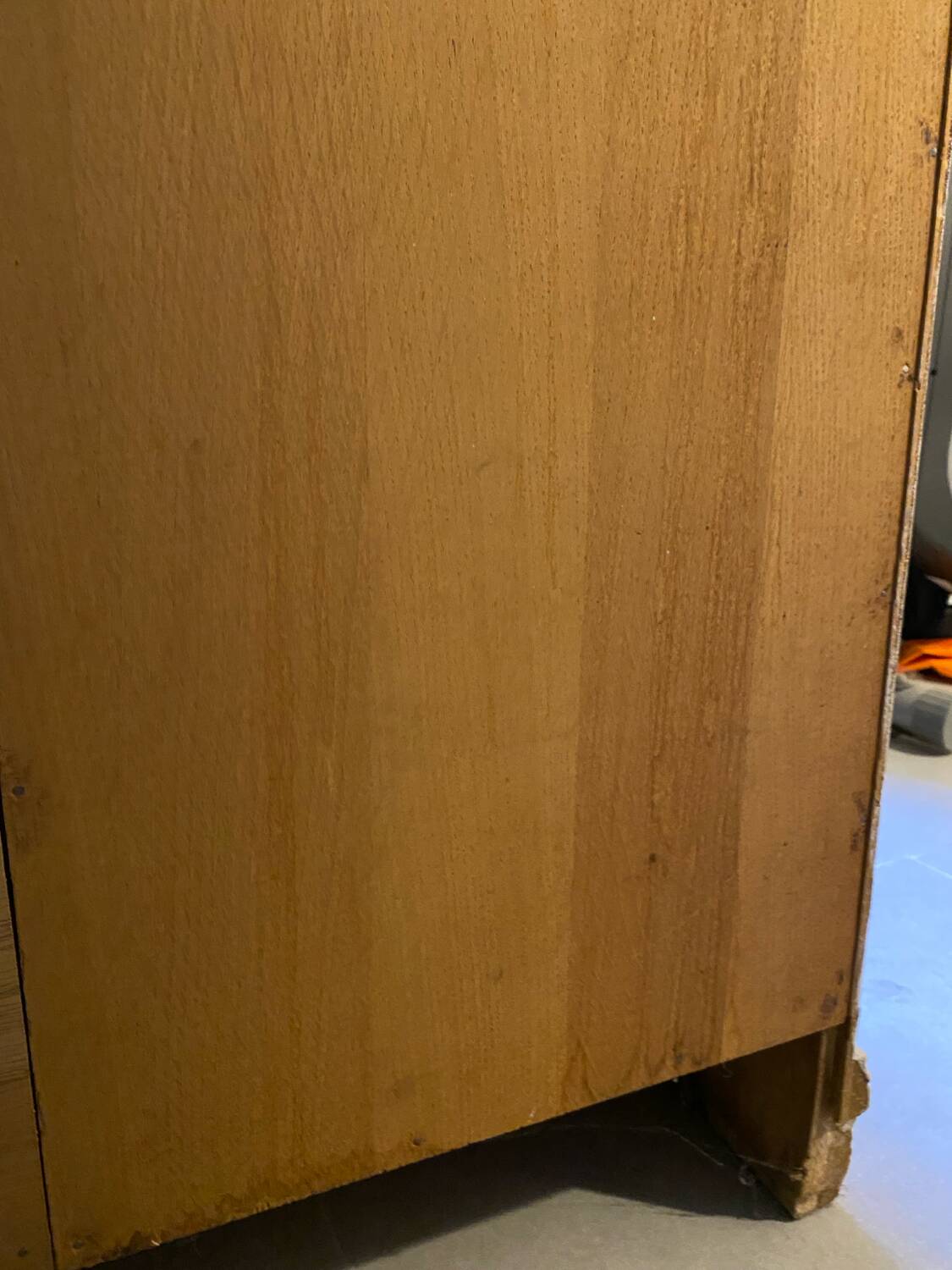 Vintage raw wood sideboard