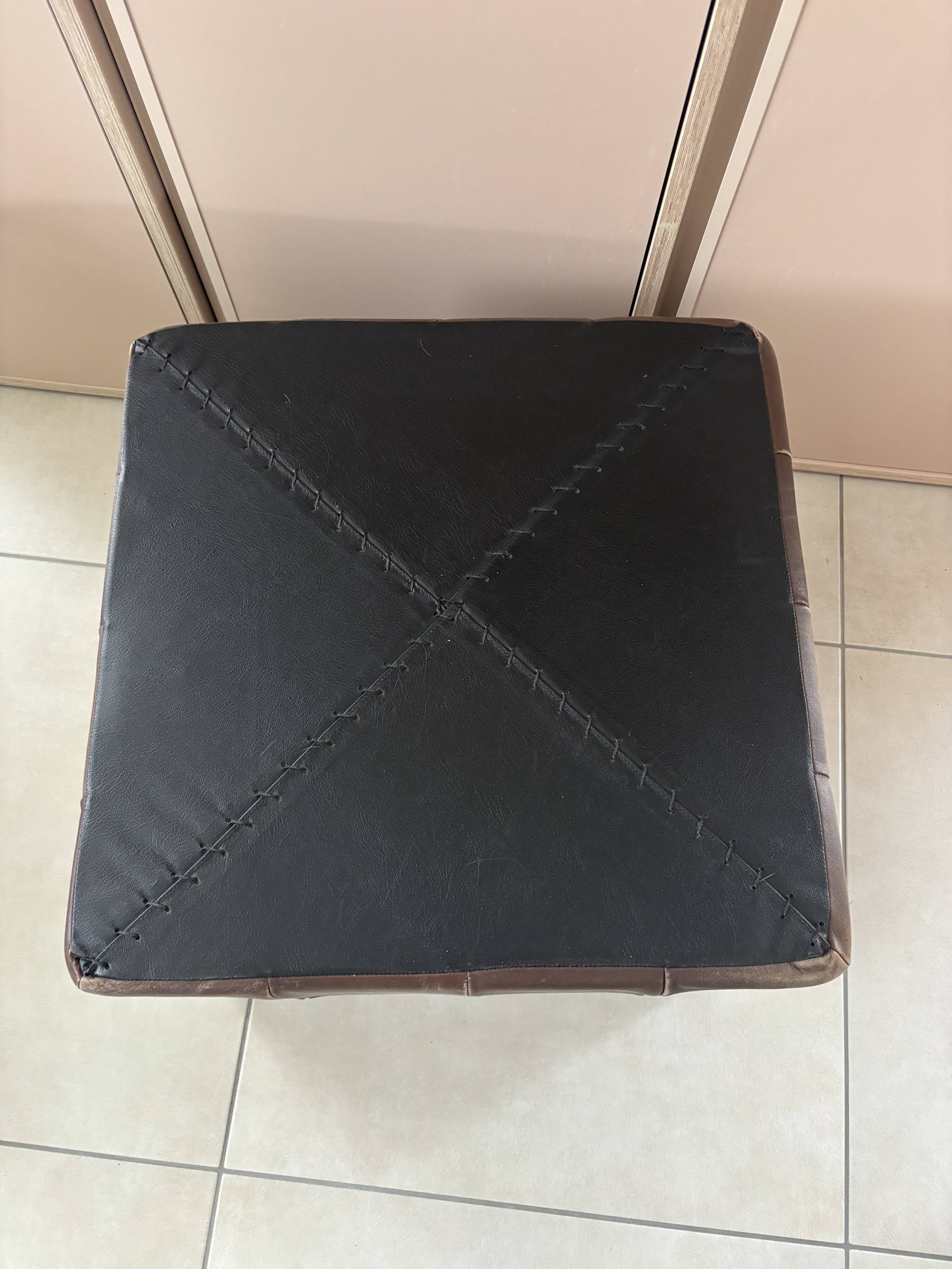 De Sede Vintage Leather Patchwork Pouf