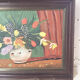Toile huile fleurs 110x80 cm