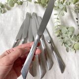 7 Couteaux vintages inox style Art déco made in France
