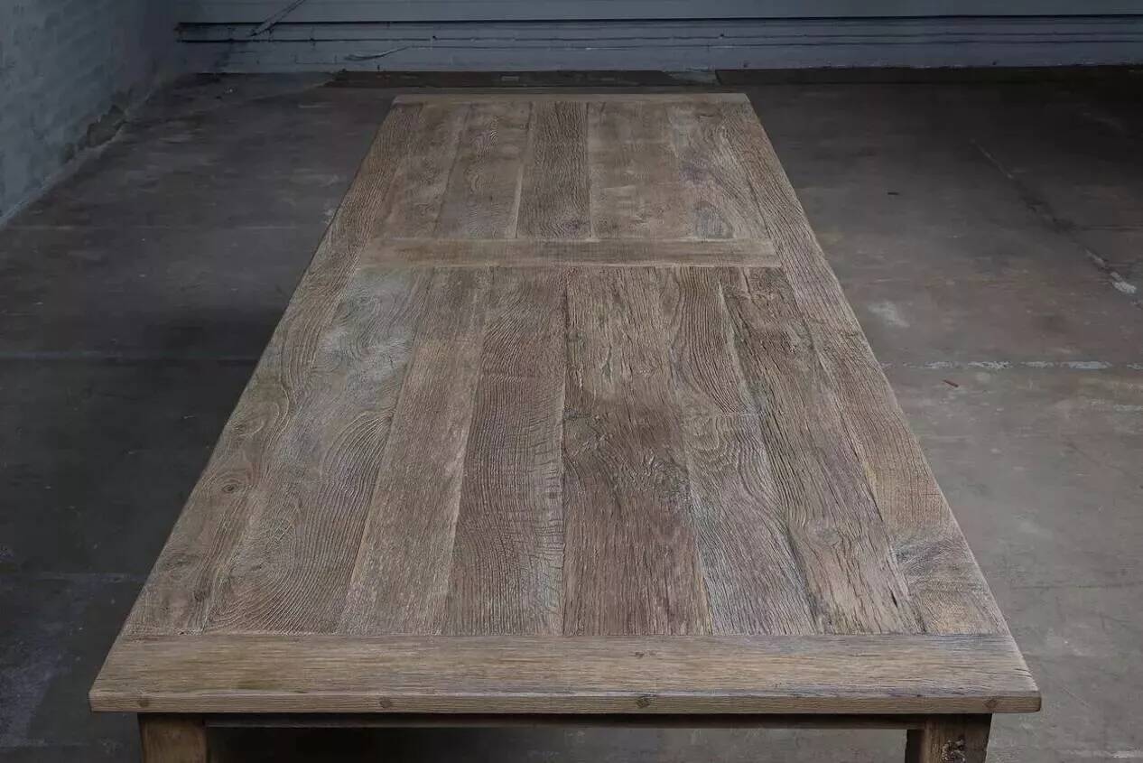 Solid oak farmhouse table Provence - 250 cm long