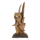 Abstract wooden sculpture attributed to Willi Soukop (1907-1995)